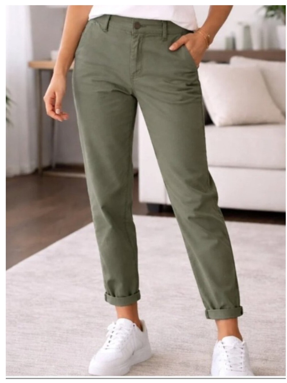 Gap Relaxed Girlfriend Chino Pants Size 4
